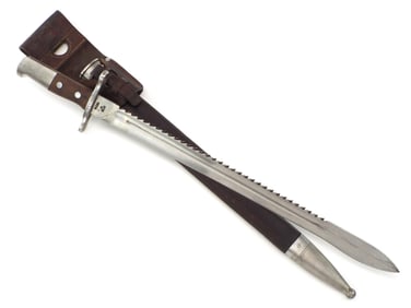 Swiss WWI to WWII M1883 Sawback Sword Bayonet