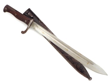 German WWI to WWII M98 Butcher Bayonet With Steel Scabbard