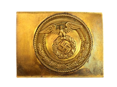 Early German WWII SA Brass Belt Buckle