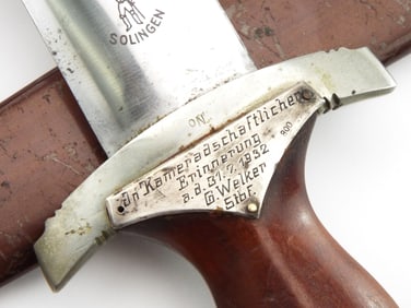 Early High Ranking M33 SA Presentation Dagger by WINGEN SOLINGEN