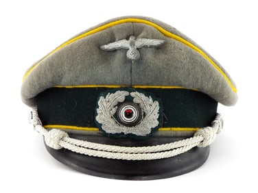 VERY RARE German WWII Cavalry Officers Visor Cap