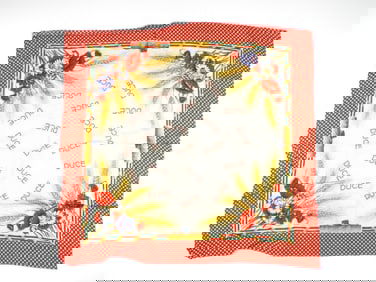 WWII Italian Folk DANCE HEAD SCARF Cotton