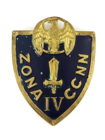 WWII Italian Youth Militia MVSN BADGE ZONA IV
