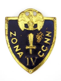 WWII Italian Youth Militia MVSN BADGE ZONA IV