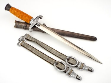 Silvered WWII German HEER Officer Dress DAGGER