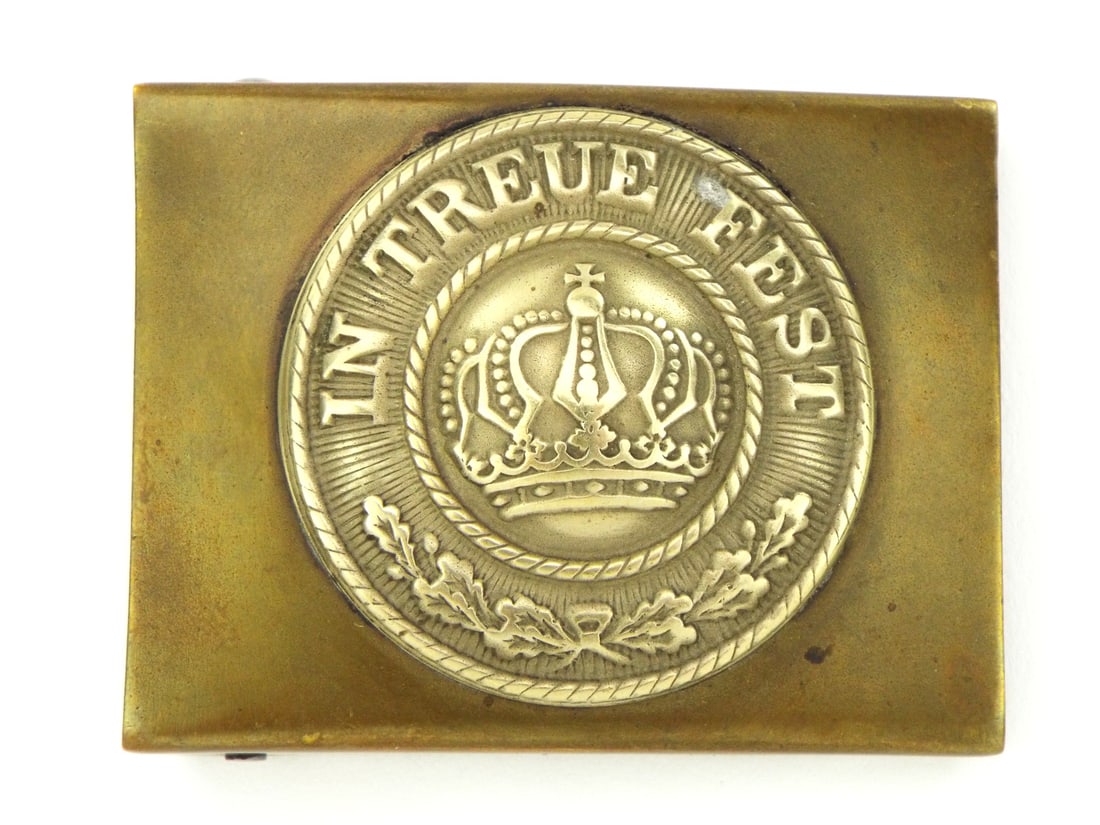 RARE Bavarian WWI Brass Belt Buckle: RARE Bavarian WWI Brass Belt Buckle