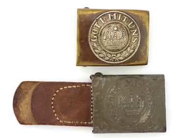 2 German WWI to WWII Belt Buckles