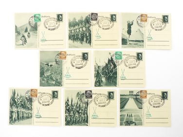 Lot of 8 Extremely Rare German WWII Postcards