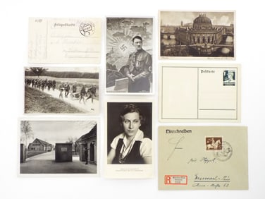 Lot of 8 Extremely Rare German WWII Postcards