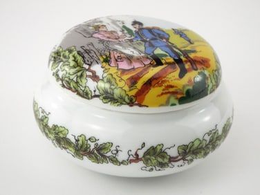German WWI Porcelain Jewelry Container
