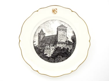 German Villeroy House Headquarters Porcelain Presentation Plate
