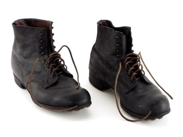 Rare WWII German Hobnail Marching Low Quarter BOOTS