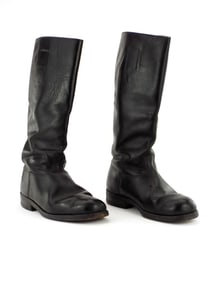 Rare WWII German Officer Tall Black Leather Boots