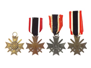 Lot of 4 German WWII Medals