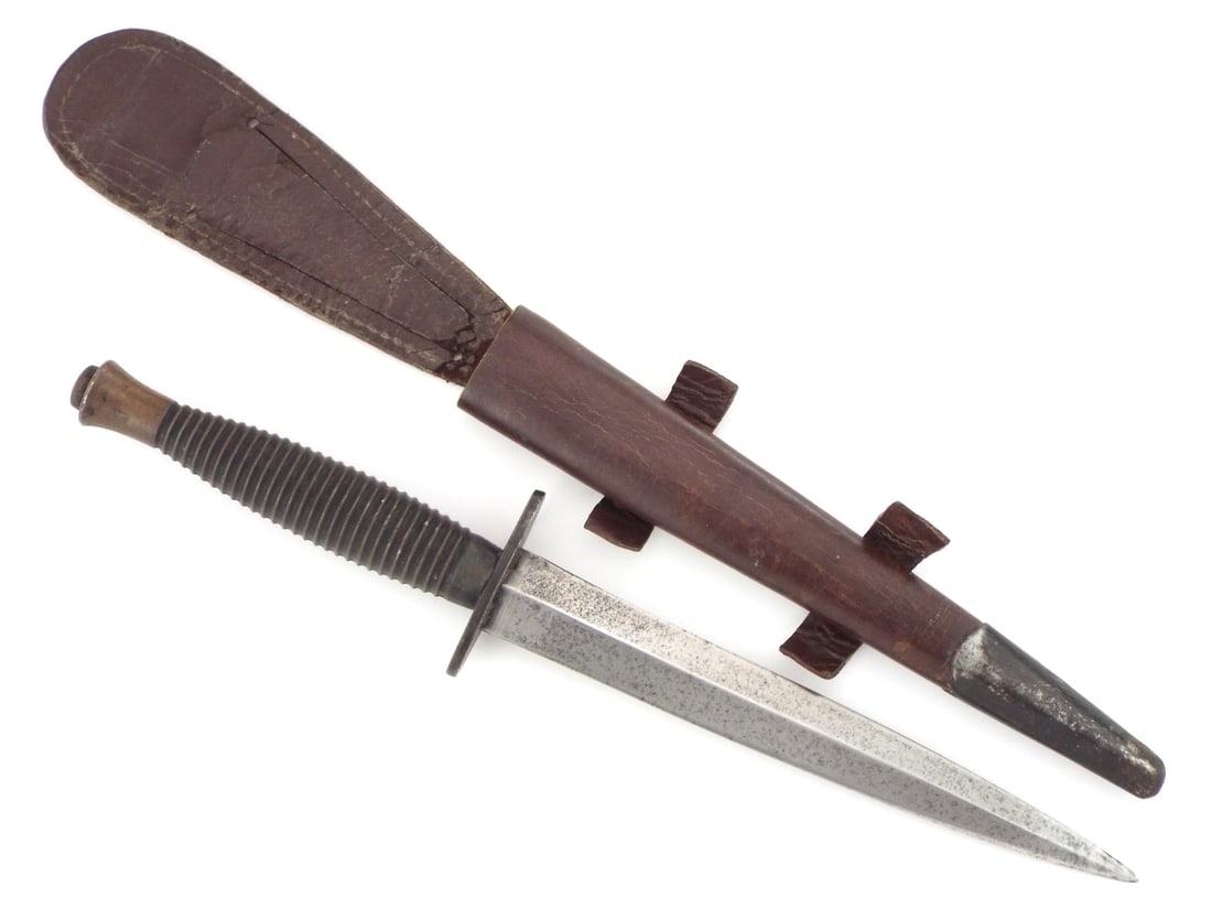 British WWII Fairbairn Sykes Fighting Knife with Scabbard (1 of 8)