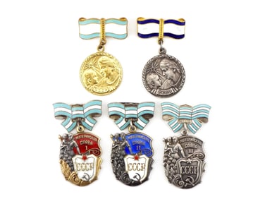 Lot of 5 Soviet Medals