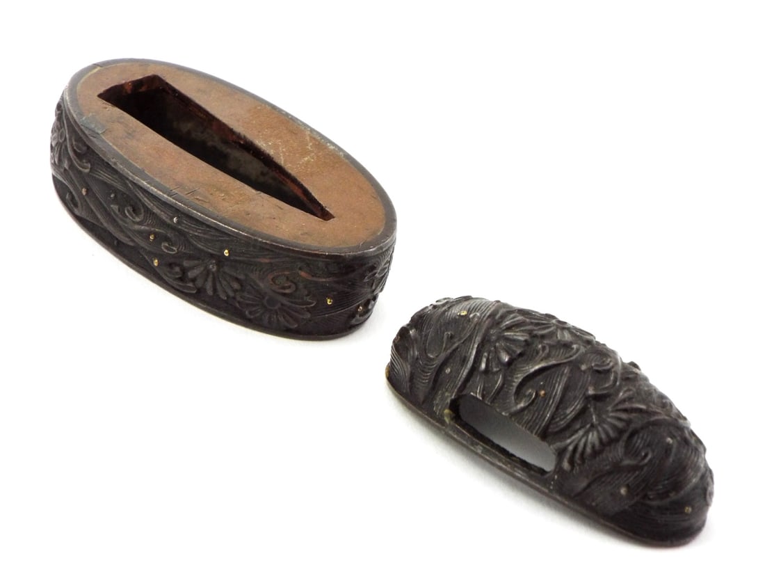 Very Fine Craftsmanship Fuchi And Kashira: Very Fine Craftsmanship Fuchi And Kashira. Full Length 1.5