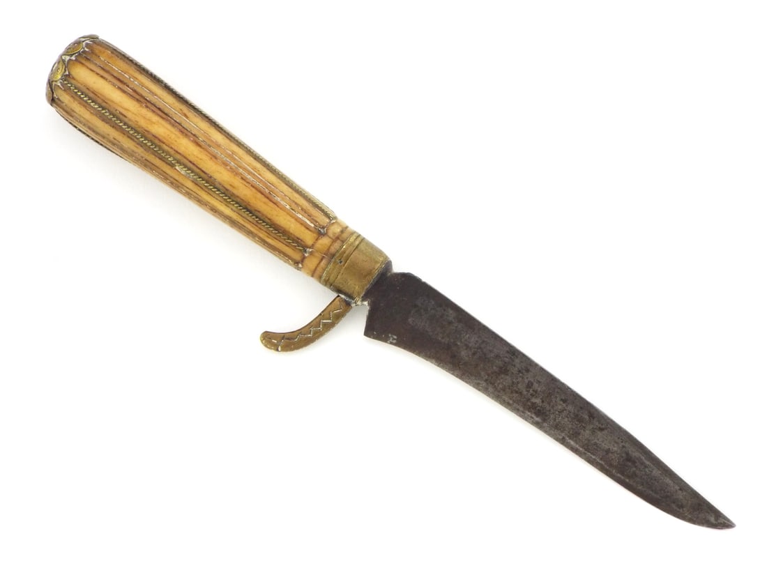17th-18th C. Italian Knife Bone Hilt (1 of 15)