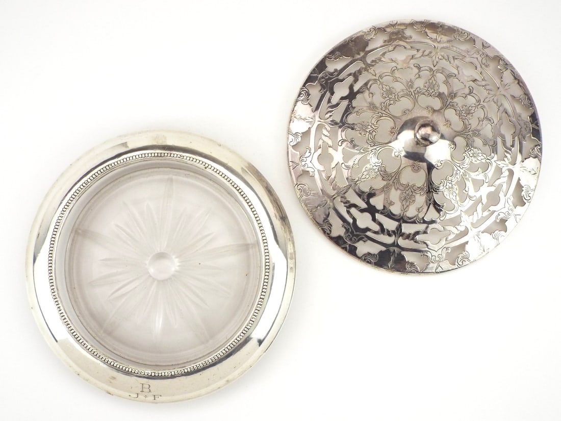 Victorian Sterling Silver and Glass Centerpiece Bowl (1 of 12)