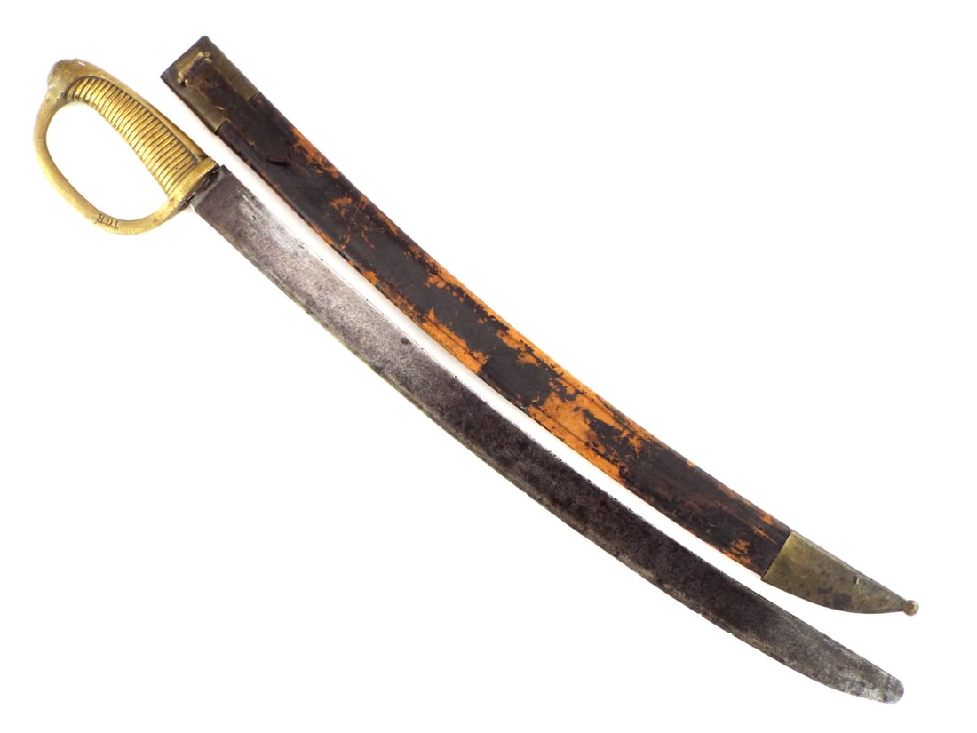 Super Rare Napoleonic French BRIQUET SWORD Model An XI & Leather Scabbard (1 of 18)