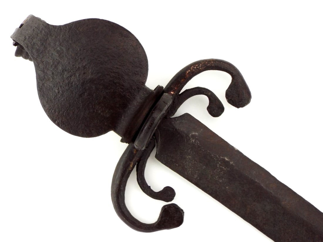 Extremely RARE Massive British Naval Cutlass Remounted with Crab-claw Type Iron Guard (1 of 20)