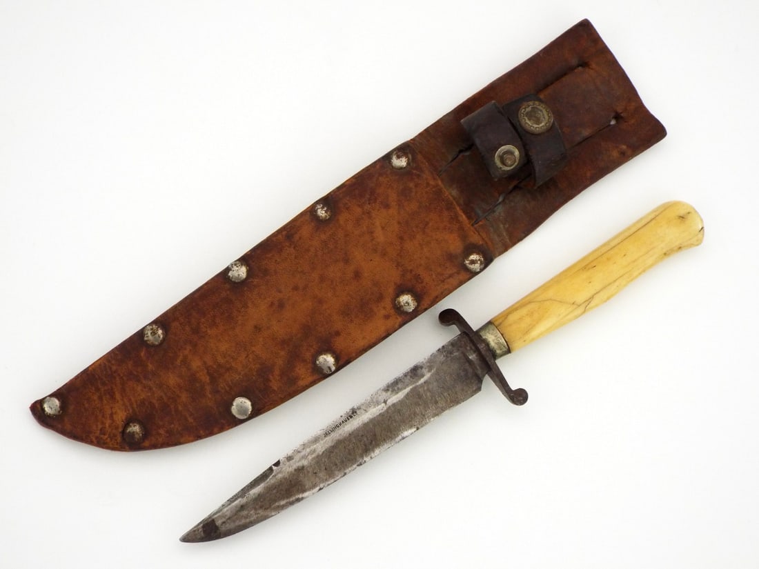 American California Gold Rush to Civil War FINE Handle Bowie Knife, Dagger: American California Gold Rush to Civil War FINE Handle Bowie Knife, Dagger. Full Length 11 Inches Blade Length 5 Inches