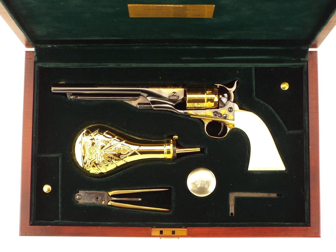 Cased Uberti 1860 Army Buffalo Bill COMMEMORATIVE Percussion Revolver (1 of 20)