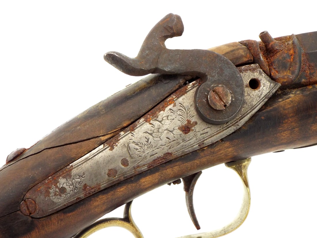 Civil War Era American Kentucky Long Rifle Percussion Lock (1 of 11)