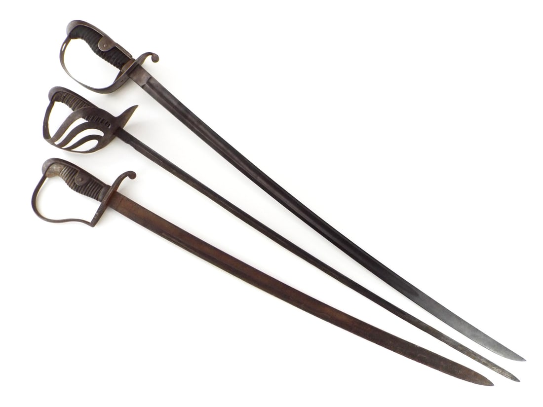 Lot of Three Antique Swords (1 of 10)