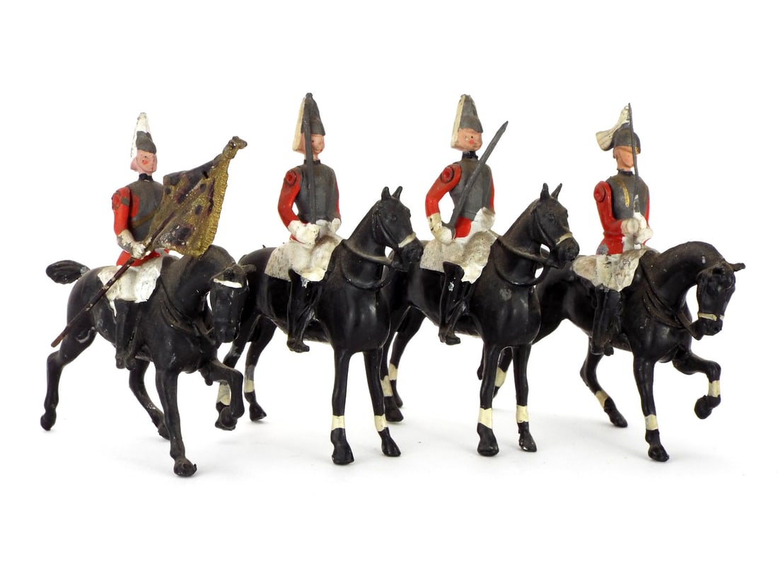 Lot of 4 Early 20th C. Britains Metal Cast Toys Soldiers (1 of 6)