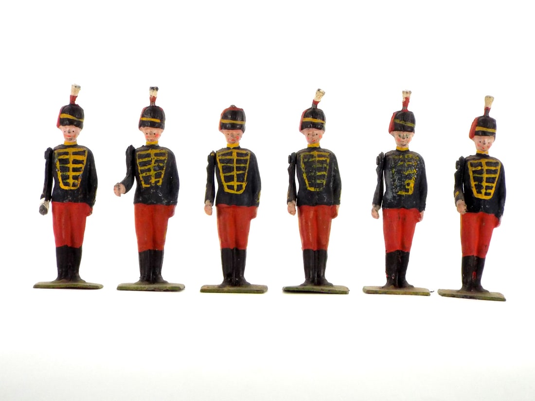 Lot of 6 Early 20th C. Britains Metal Cast Toy Soldier (1 of 6)