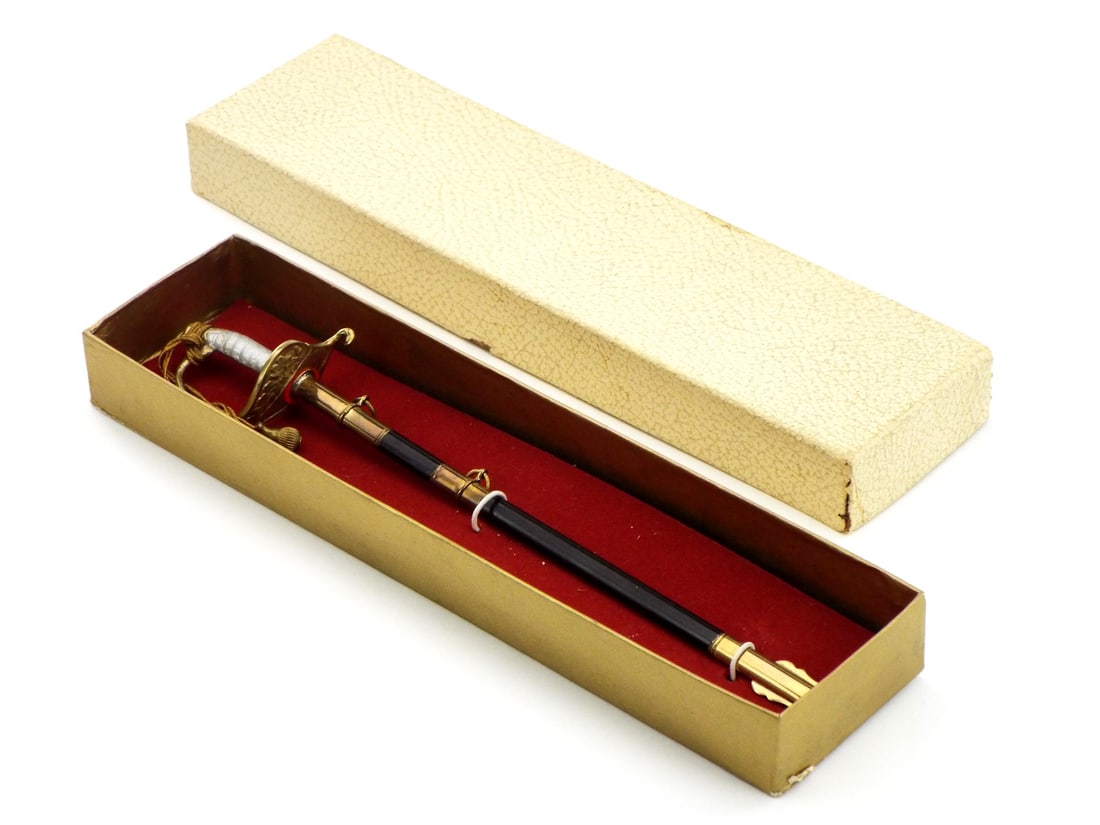 RARE German Made Cased MINIATURE Sword: RARE German Made Cased MINIATURE Sword