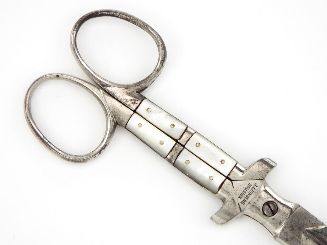 German made Prostitute Push Dagger Scissors - 3