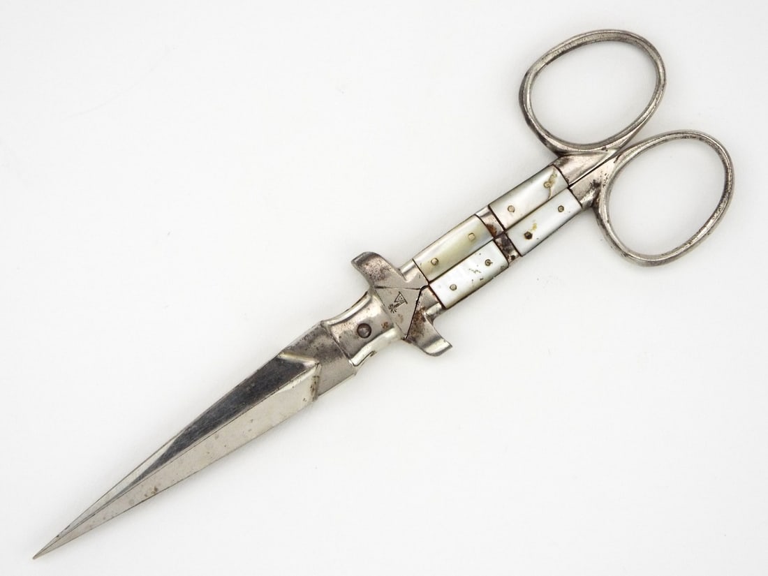German made Prostitute Push Dagger Scissors - 4