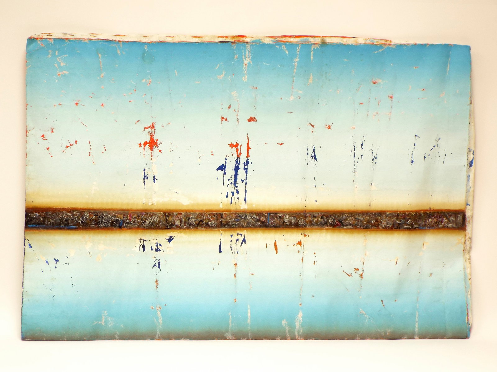 Mixed Media by Jan Krajewski: ARTIST: Jan Krajewski MEDIUM: Mixed media on cloth-like material DIMENSIONS: 24.5 x 36 inches SIGNATURE: Inscribed on the back CATEGORY: Abstract Art Jan Yemelianovich Krajevski, born in 1948 in Ufa,