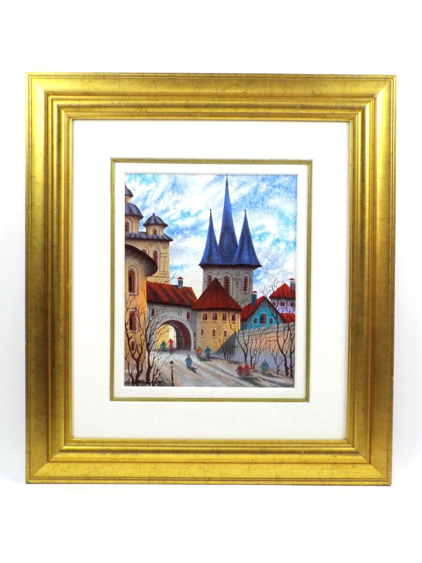 ANATOLE KRASNYANSKY Hand Signed OLD TALLINN COLOR SERIGRAPH (1 of 7)