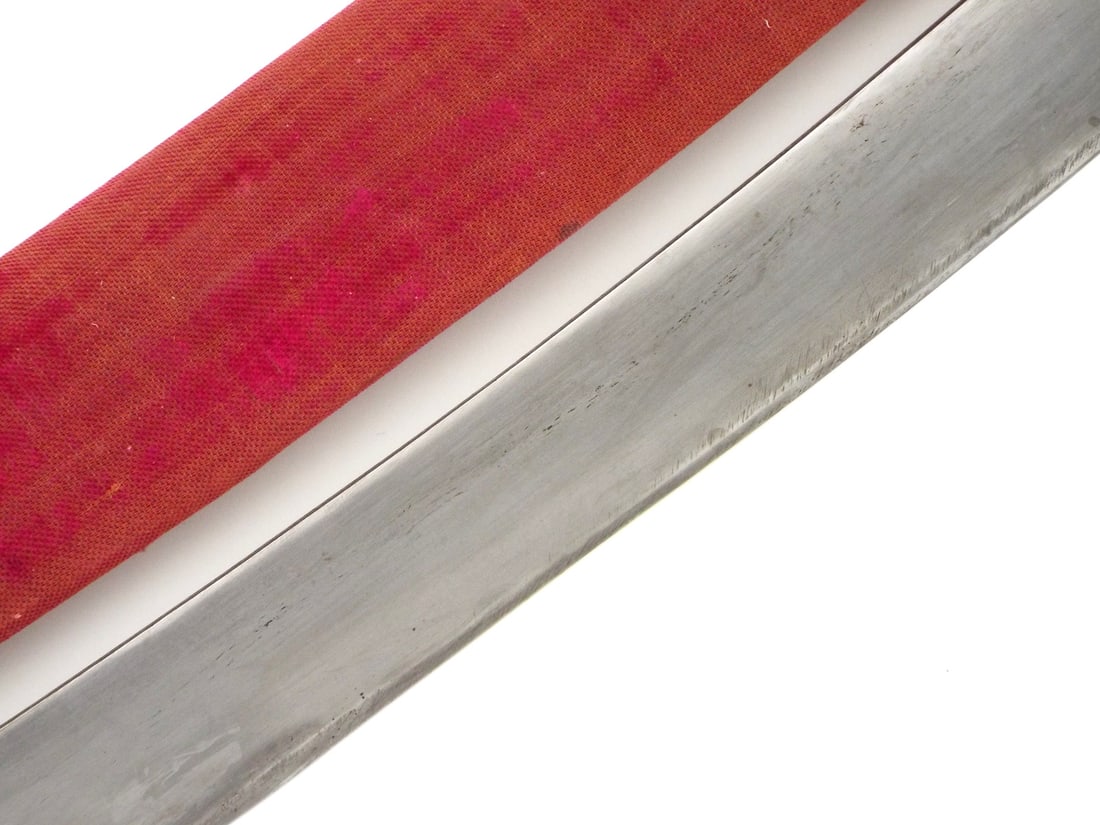 Excellent Antique TALWAR SWORD Fine Gold Koftgari & Red Velvet Scabbard - 17