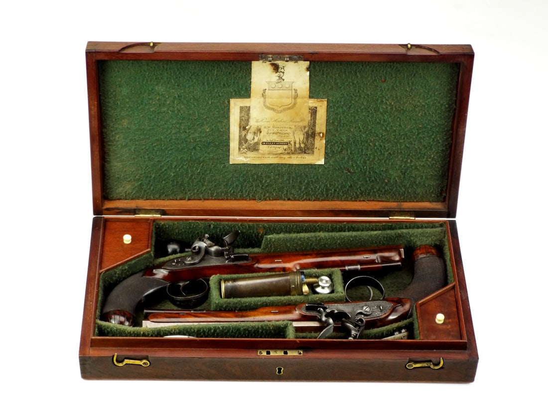 Identified Set of Mortimer Flintlock Pistols (1 of 20)