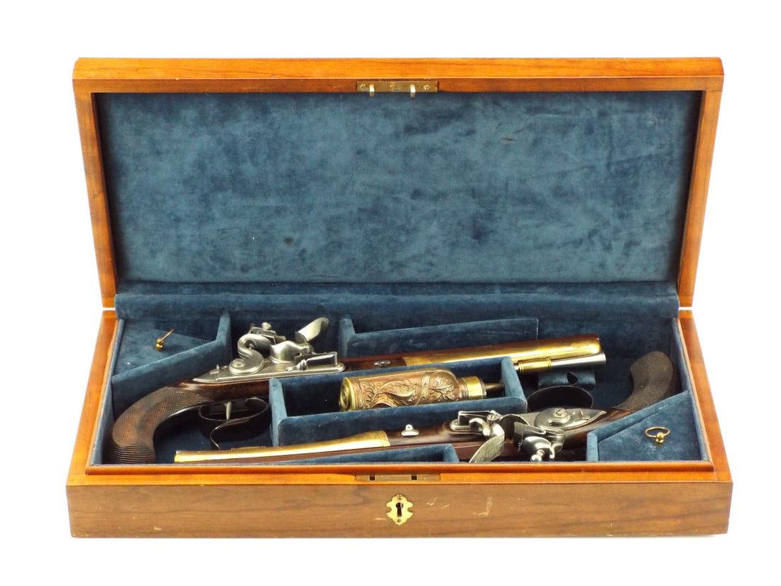 ALEXANDER HAMILTON FLINTLOCK DUELING PISTOLS (1 of 19)