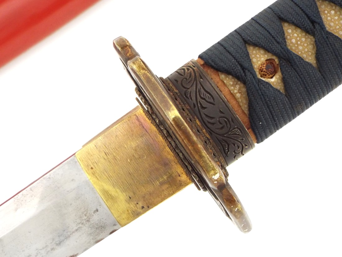Edo Period Signed Samurai Sword in Full Tachi Mounts Signed - 15