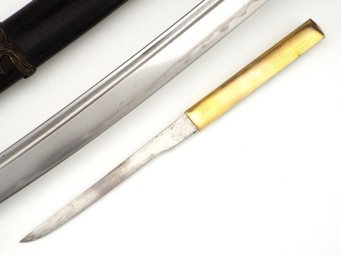 Sturdy Suriage Grooved Koto Wakizashi in Original Polish - 9