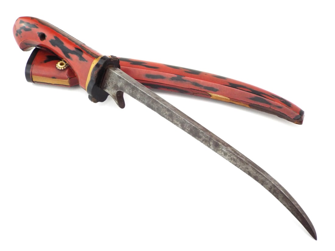 Martial EDO Japanese KABUTOWARI HELMET BREAKER Inscribed with Negoro Lacquer (1 of 19)