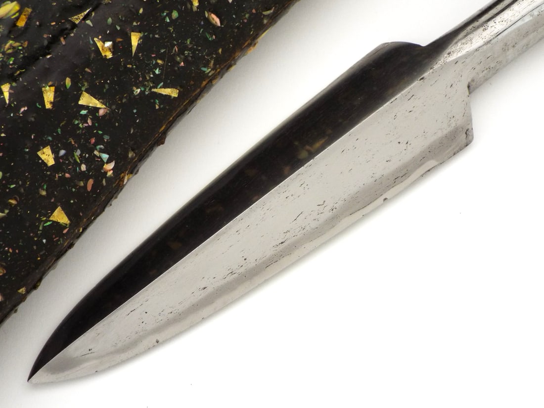 MASSIVE Japanese Samurai KOTO YARI Spear Head Signed SHIZU SABURO KANEUJI - 13