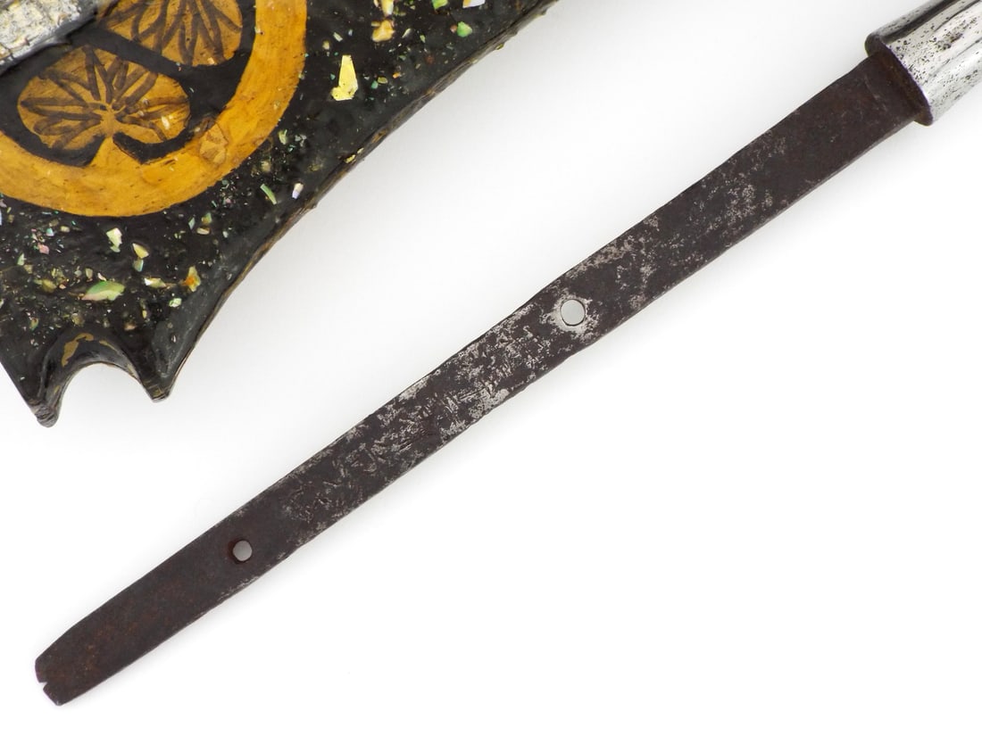 MASSIVE Japanese Samurai KOTO YARI Spear Head Signed SHIZU SABURO KANEUJI - 4