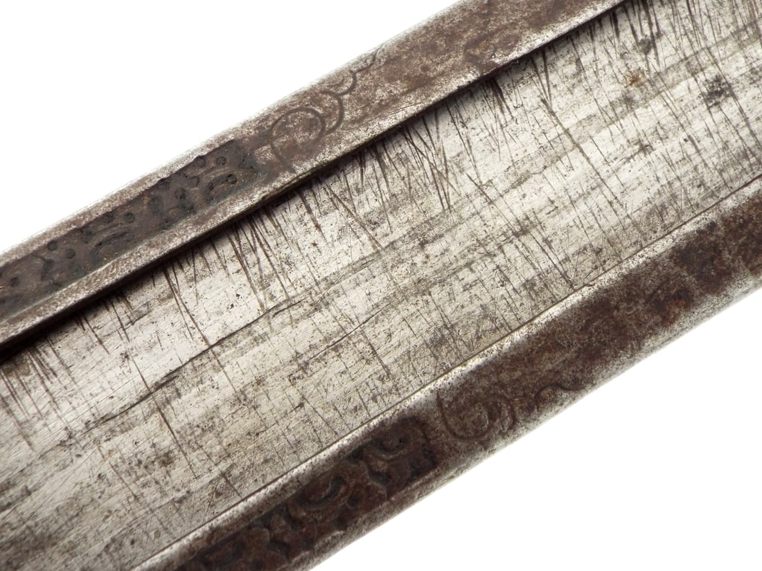 18th Century Tibetan Silver and Gemstone Mounted Sword. - 18