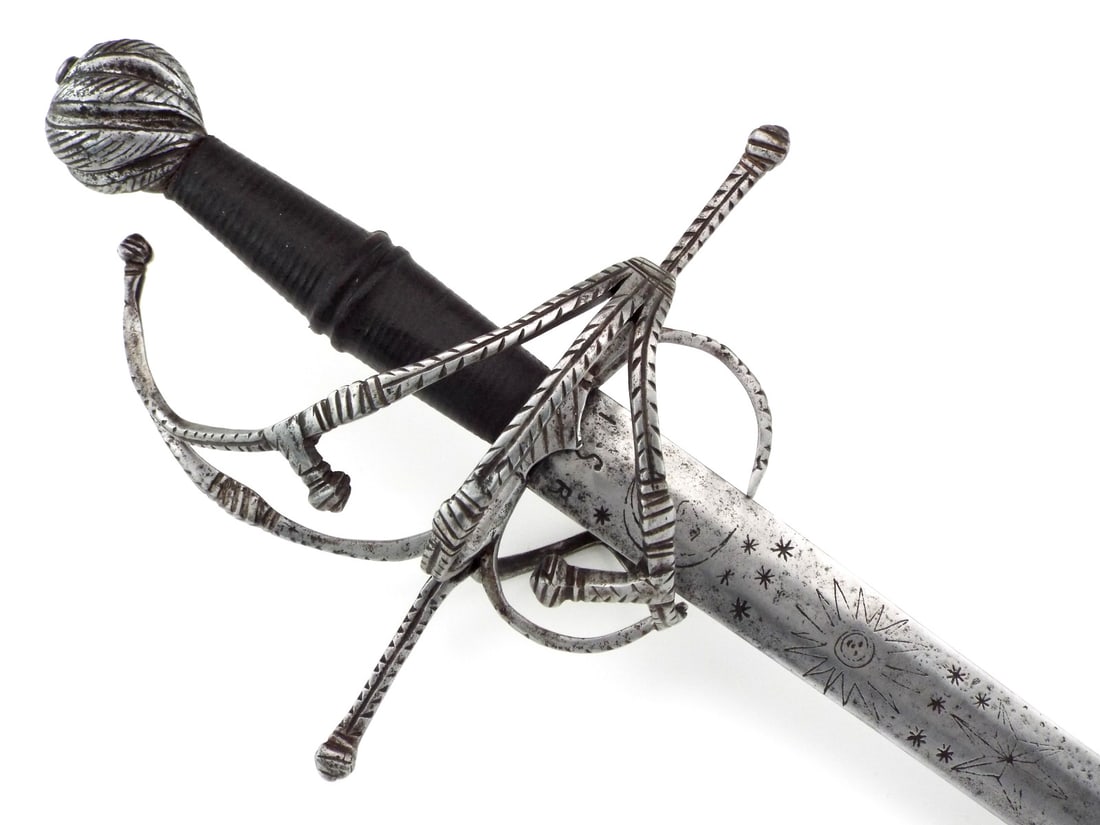 Magnificent 16th C. EUROPEAN REVIVAL SWEPT HILT RAPIER (1 of 20)