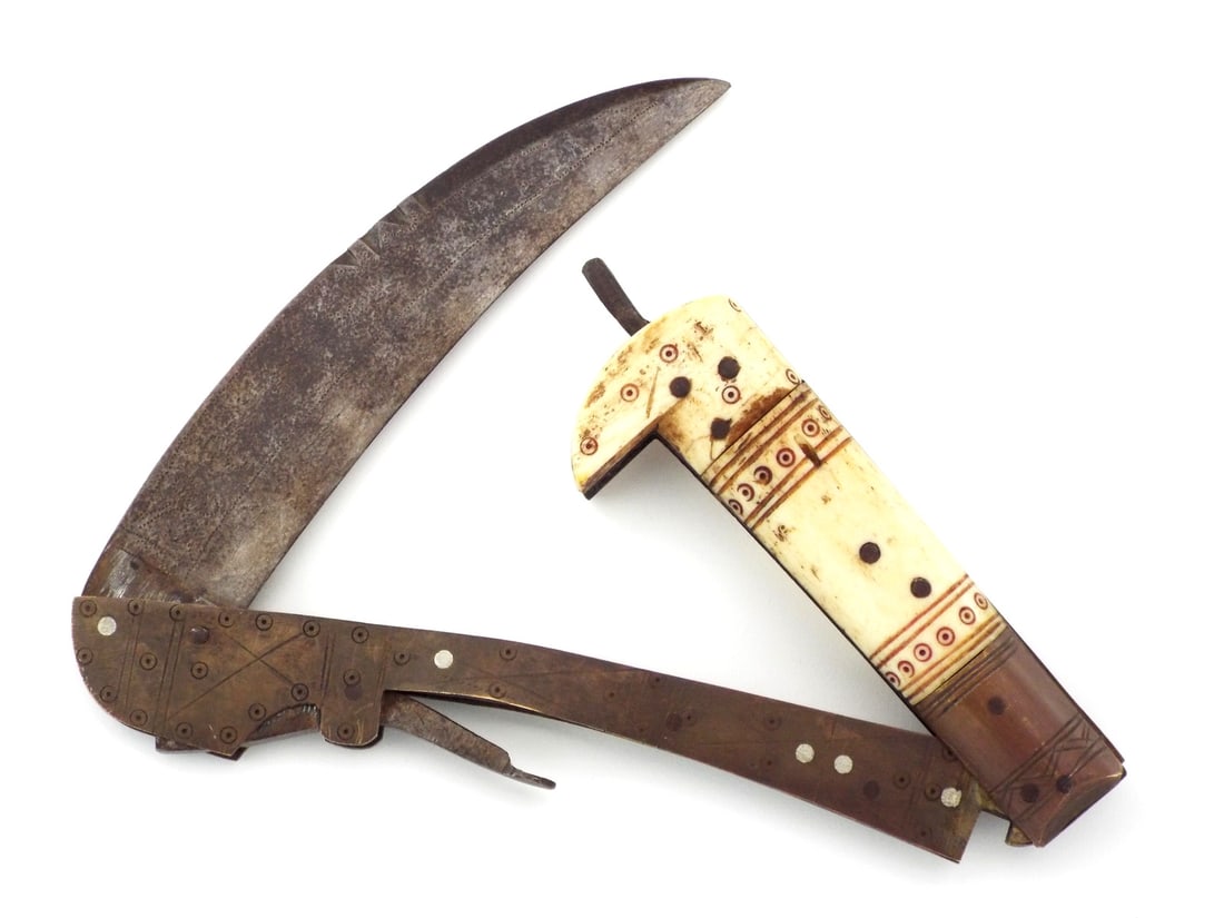 Very Rare Late 19th C. Folding Afghan LOHAR Knife (1 of 20)