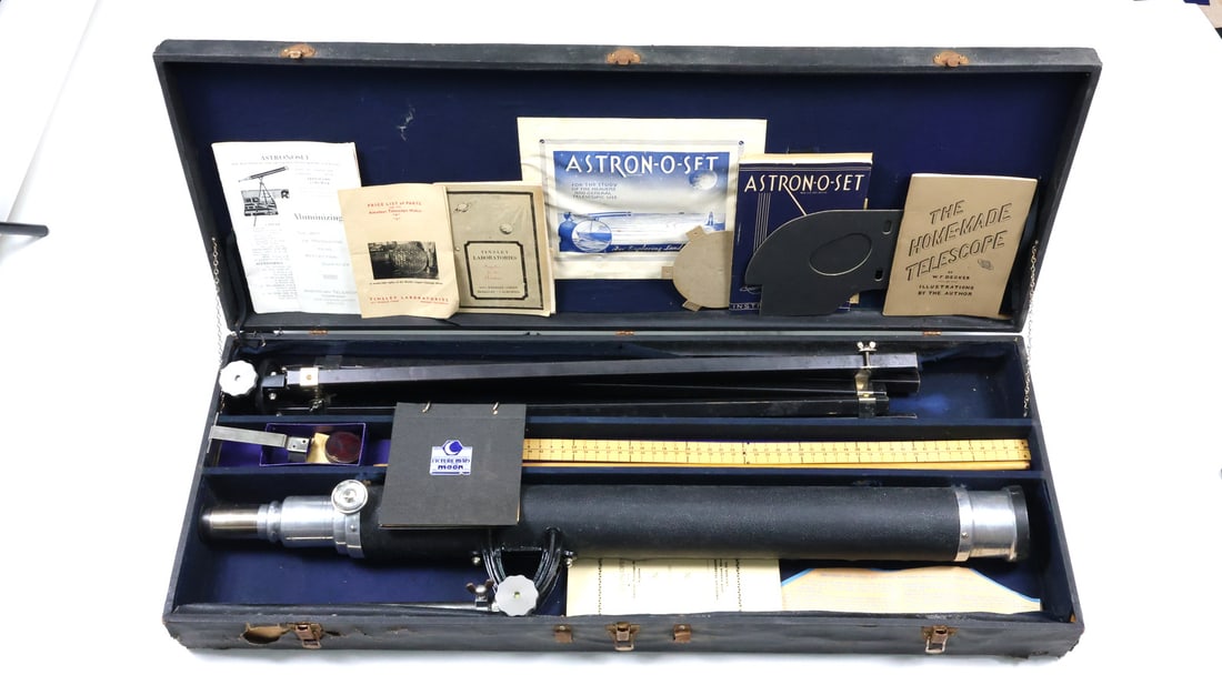 Huge Antique Astron-O-Set refractor telescope set (1 of 14)
