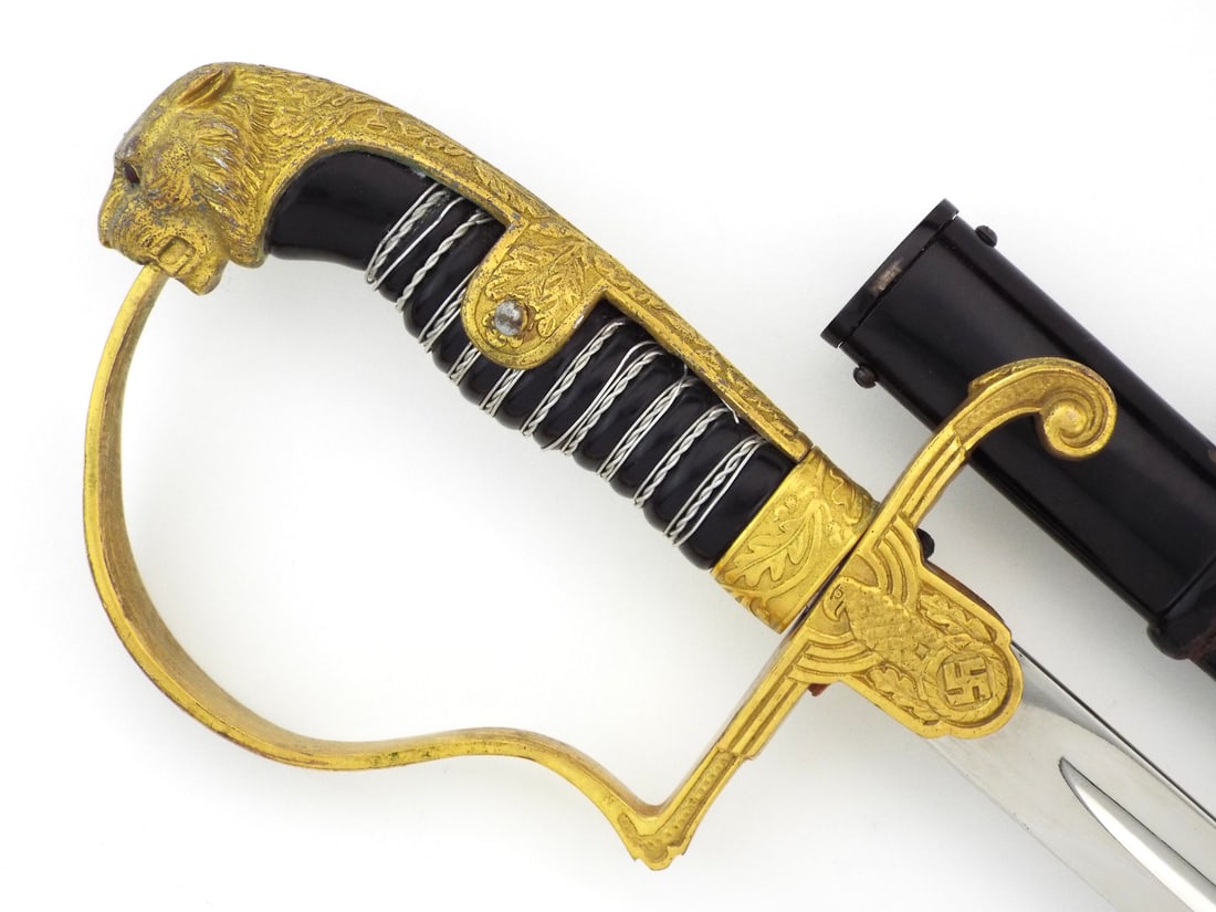 German WWII Army Officer Sword EICKHORN SOLINGEN Gilt Prinz Eugen (1 of 17)