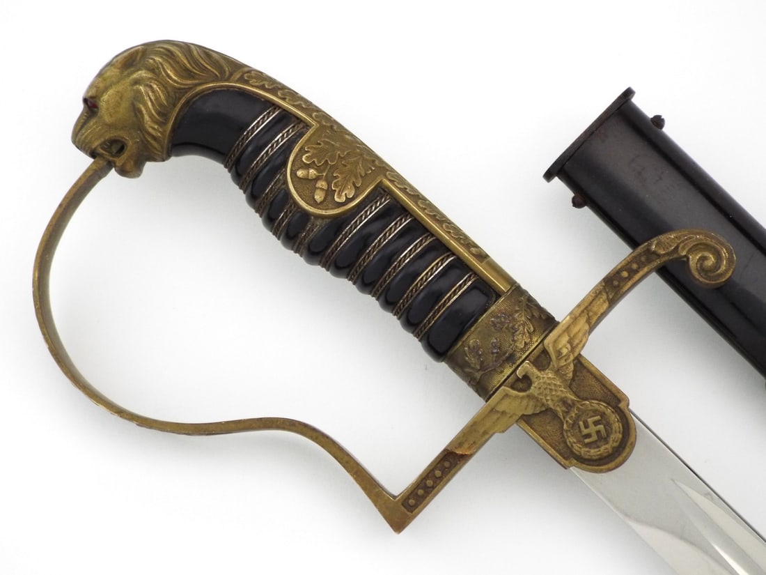 German WWII Army Officer Sword Ruby Eyed By Anton Wingen (1 of 15)